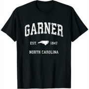 Womens Garner North Carolina Nc Vintage Athletic Sports Design T-Shirt Black Small