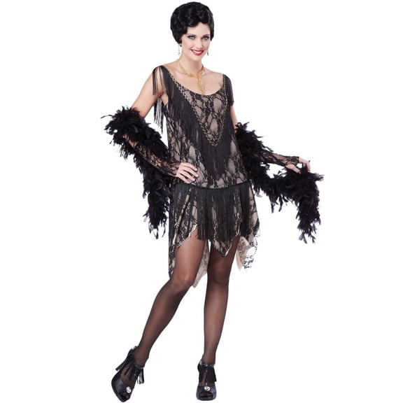 Gatsby Gal 1920's Flapper Adult Costume Size Large 10-12