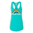 thumbnail image 1 of Womens Gay Pride Proud Ally Rainbow Support LGBTQ Racerback Tank Top-Tahiti-medium, 1 of 4