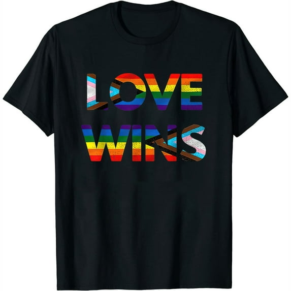 Womens Gay Pride Rainbow Equality T-Shirt Lgbtq Love Wins T-Shirt Black 3X-Large