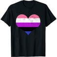 thumbnail image 1 of Womens Gender Fluid Heart Flag Pride Lgbt Non-Binary Graphic Sweatshirt Black Large, 1 of 5