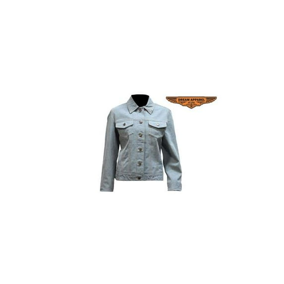 Womens Genuine Leather Denim Jacket - 3XL
