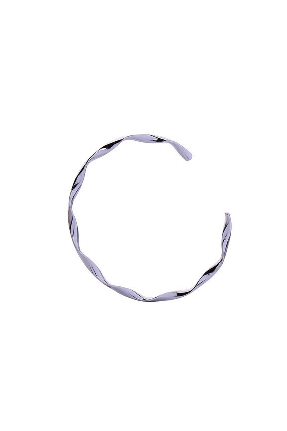 Womens Geometric Alloy Bracelet Korean Design Irregular Pattern Anniversary Wedding Birthday Gift Electroplated Bangle