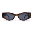 thumbnail image 1 of Womens Geometric Angular Mod Thick Bevel Cat Eye Sunglasses Tortoise - Black, 1 of 4
