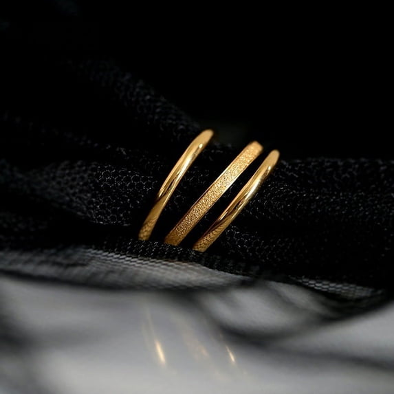 Womens Geometric Copper Ring Index Finger Ring Adjustable Band Fashion Jewelry Gift for Her Geometric Design Ring Copper Not Inlaid Ring
