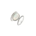 thumbnail image 1 of Womens Geometric Moonstones Rings Mosaic Purple Gemstone Alloy Electroplated Irregular Design European Jewelry, 1 of 2