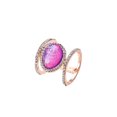 thumbnail image 1 of Womens Geometric Moonstones Rings Mosaic Purple Gemstone Alloy Electroplated Irregular Design European Jewelry, 1 of 2