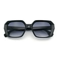 thumbnail image 1 of Womens Geometric Octagonal Classy Plastic Designer Fashion Sunglasses [Black - Smoke], 1 of 1
