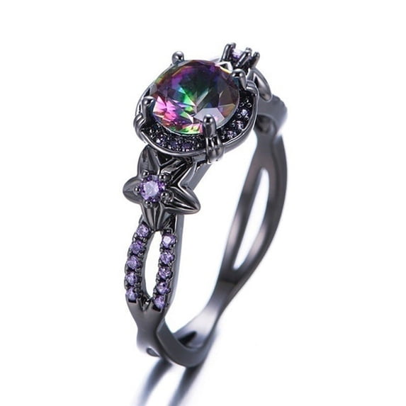 Womens Geometric Skull Ring Alloy Statement Jewelry Black Gold Retro Fashion Gift Sizes 6 7 8 9 10 Electroplating Finish