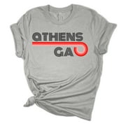 Womens Georgia Football UGA Athens, GA Unisex Fit Short Sleeve T-shirt Graphic Tee-Sports Grey-large