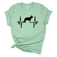 thumbnail image 1 of Womens German Shepherd Tshirt German Shepherd Heartbeat Short Sleeve T-shirt-Mint-xl, 1 of 1