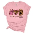 thumbnail image 1 of Womens German Shepherd Tshirt Peace Love German Shepherds Short Sleeve T-shirt-Light Pink-5xl, 1 of 1