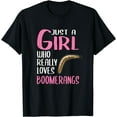 thumbnail image 1 of Womens Gift Just A Girl Who Really Loves Boomerangs T-Shirt Black 4X-Large, 1 of 4