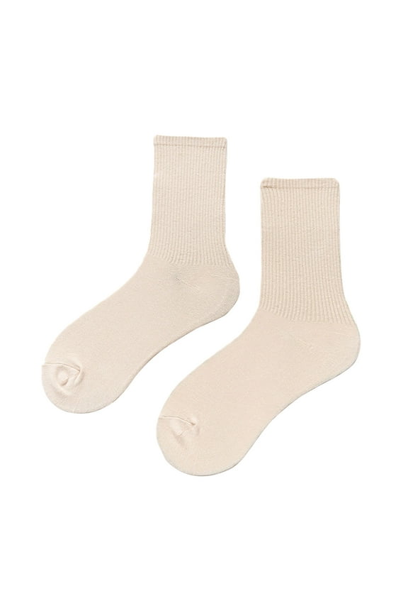 Womens Gifts Compression Socks for Women Low Cut Scrunch Thermal Non-Slip Running Winter Warm Wool Socks Beige