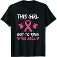 thumbnail image 1 of Womens Girl Got To Ring The Bell Breast Shirts, Pink Cancer Chemo T-Shirt Black Medium, 1 of 5