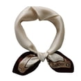 thumbnail image 1 of Womens Girls 100 Small Square Pure Silk Scarf 21" x 21" Breathable Lightweight Neckerchief Office, 1 of 3