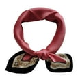 thumbnail image 1 of Womens Girls 100 Small Square Pure Silk Scarf 21" x 21" Breathable Lightweight Neckerchief Office, 1 of 3