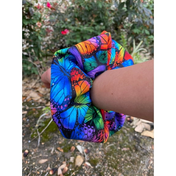 Womens Girls Butterfly Scrunchie Hair Tie Ponytail Gift