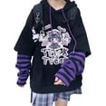 thumbnail image 1 of Womens Girls Japanese Style Hoodie Cute Pattern Print Sweatshirt Fashion Kawaii Anime Pullover, 1 of 5