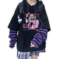 thumbnail image 1 of Womens Girls Japanese Style Hoodie Cute Pattern Print Sweatshirt Fashion Kawaii Anime Pullover, 1 of 7