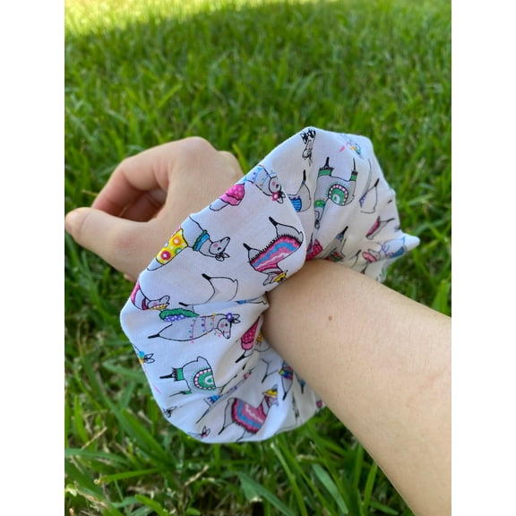 Womens Girls Llama Scrunchie Hair Tie Gift