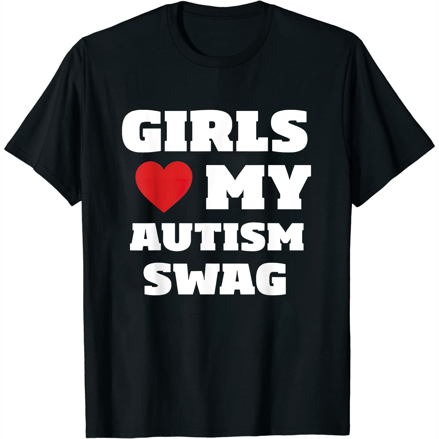 Womens Girls Love My Autism Swag Funny Autistic Girl Awareness T-Shirt ...