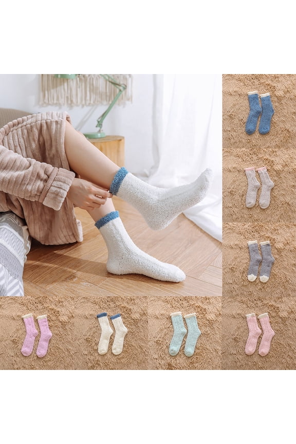 Womens Girls Soft Bed Floor Socks Warm Winter Home Sleeping Footwear