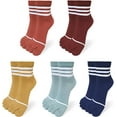 thumbnail image 1 of Womens Girls Toe Socks Five Fingers Cute Socks Colorful Ankle Socks Athletic Running Socks Toe Seperated Socks, 1 of 4