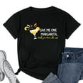 thumbnail image 1 of Womens Give Me One Margarita T-Shirt Black 4X-Large, 1 of 5