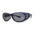 thumbnail image 1 of Womens Glare Blocking Polarized Lens 60mm Fit Over Oval Sunglasses Purple - Black, 1 of 4
