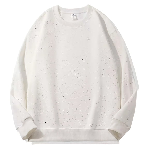 Womens Glitter Hoodless Sweatshirt Crewneck Sparkle Starlight Print Pullover Hoodies Club Party Wear S-3XL