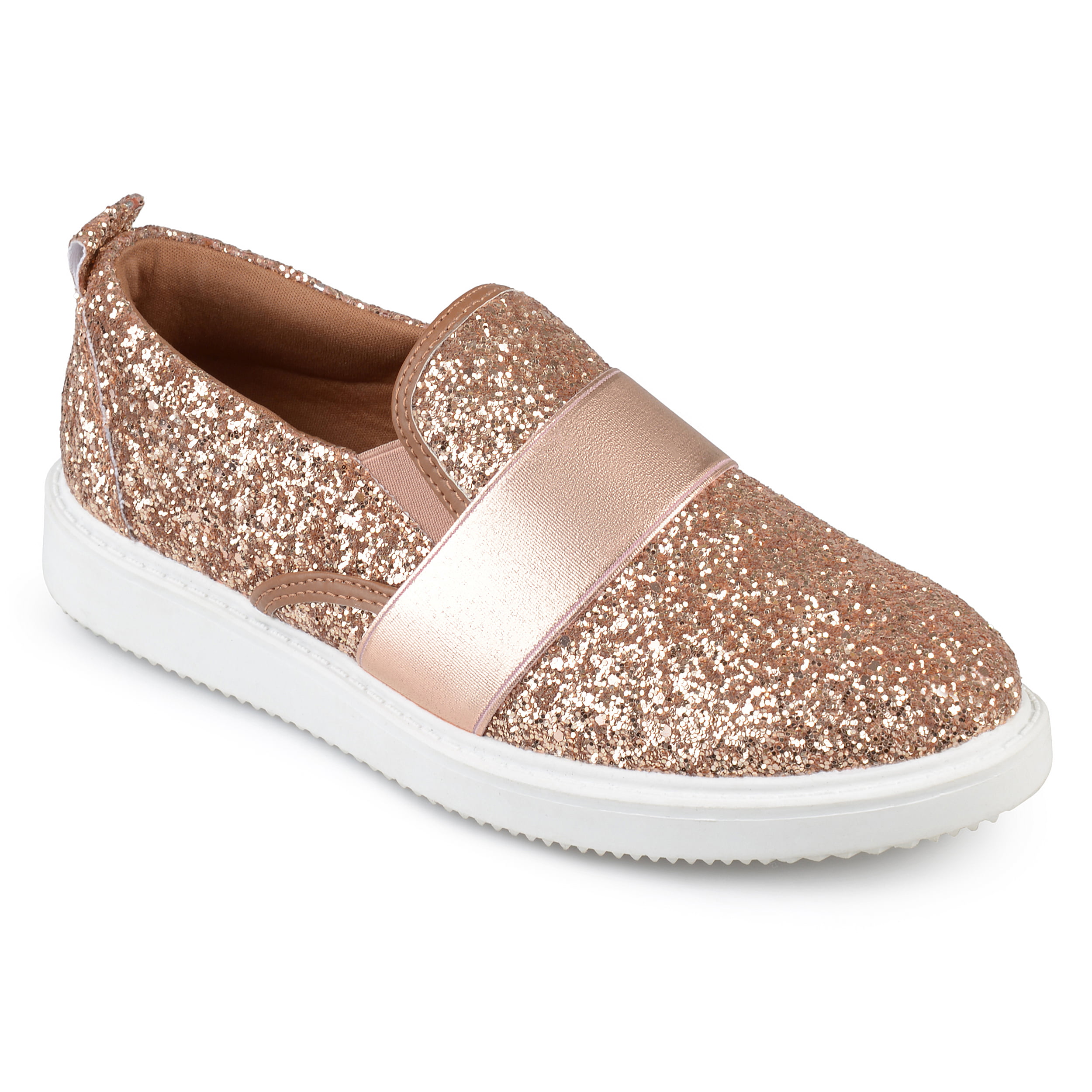 Womens Glitter Ribbon Slip-on Sneakers - Walmart.com