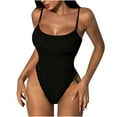 thumbnail image 1 of Womens Glitter Swimsuit One Piece Shiny Bathing Suit Adjsutable Strap Beach Summer Fashion Swimwear (S, Black), 1 of 7