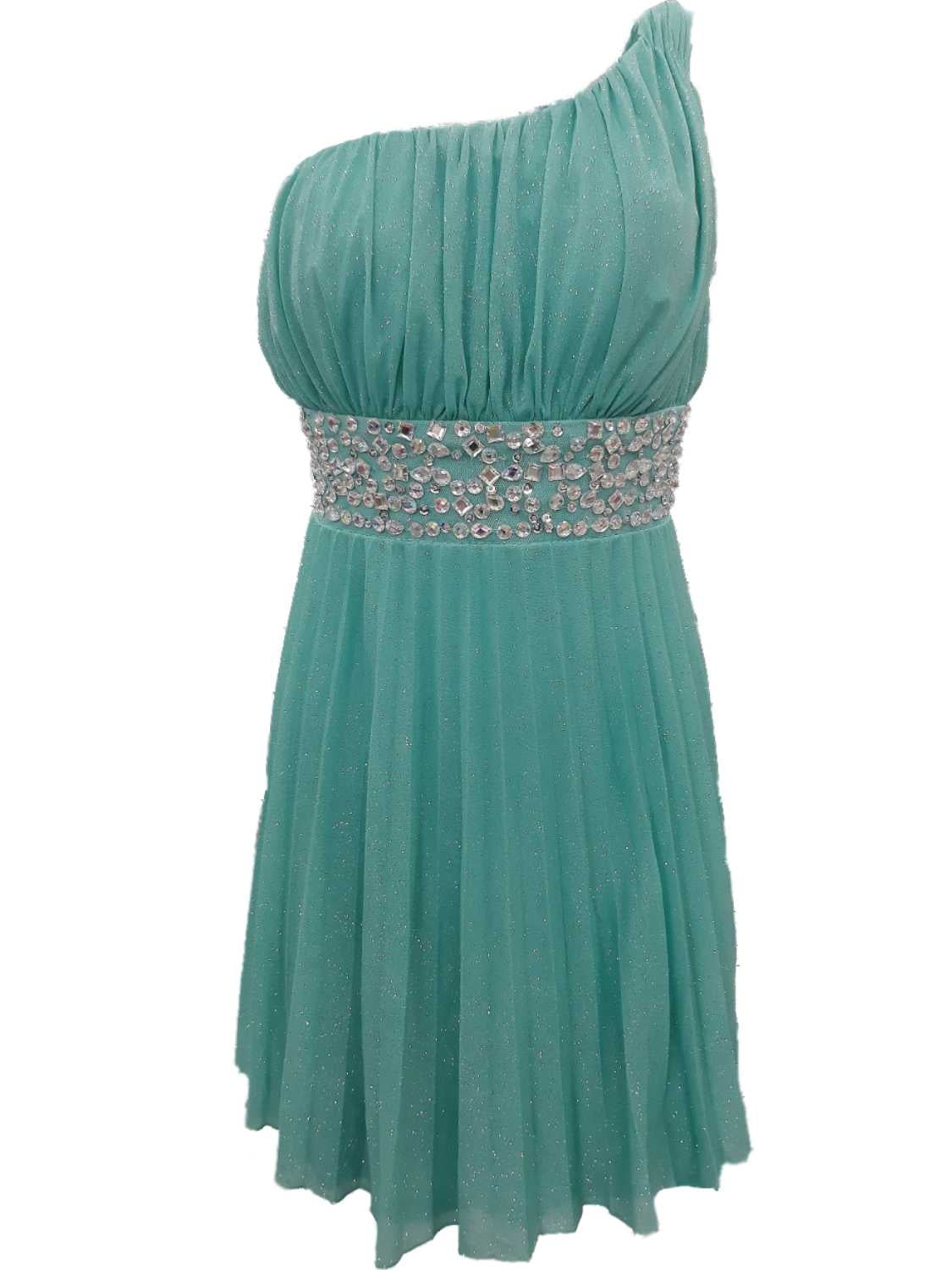 Womens Glittery Aquamarine Sparkle Gem Cocktail Evening Party Dress X-Large  - Walmart.com