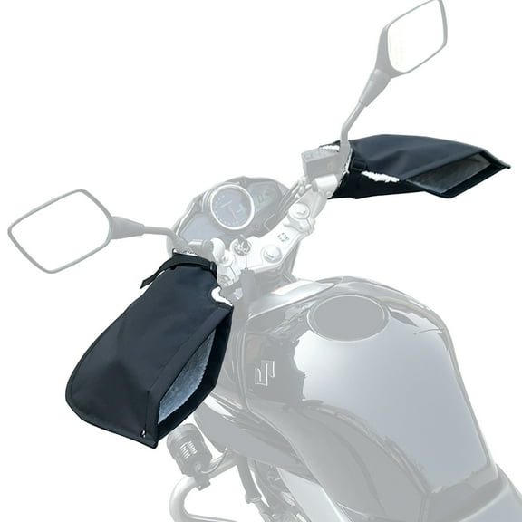 Womens Gloves for Cold Weather Hwkond Motorcycle Handlebar Gloves Muffs ATV/Snowmobile/Scooter Handle Grip Gauntlets Gloves Winter Fluff Warmer Thermal Cover Rider Gloves Wind/Snow/Water Proof