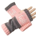 thumbnail image 1 of Womens Gloves Fingerless Gloves 8 Color Knitted Half Finger Gloves With Fashionable Letter Design For Daily Use Winter Gloves, 1 of 3