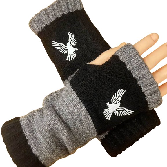 Womens Gloves Fingerless Gloves With Bird Embroidery 9 Color Options Knitted Half Finger Gloves For Daily Warmth And Style Winter Gloves