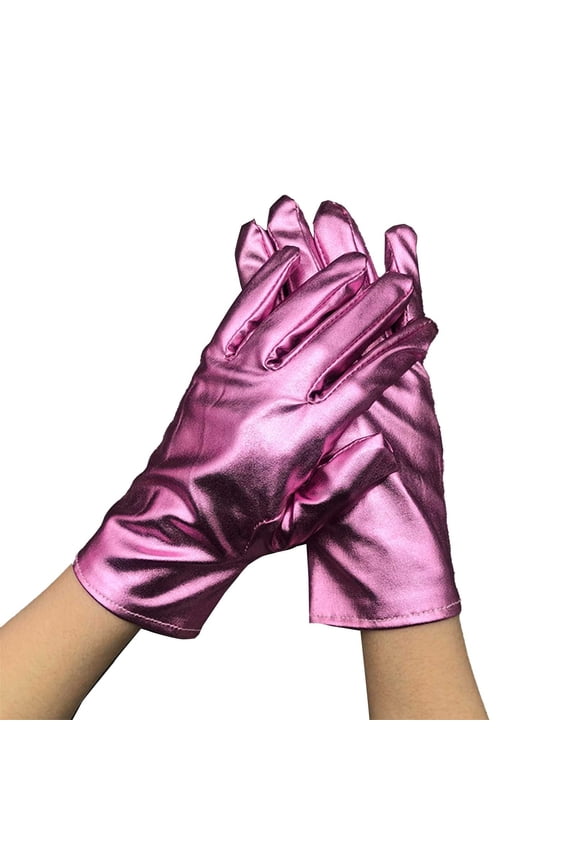 Womens Gloves Shimmer Finish Wrist Length Formal Design with Smooth Finish for Formal Occasions Stage Looks and Special Events Women's Gloves
