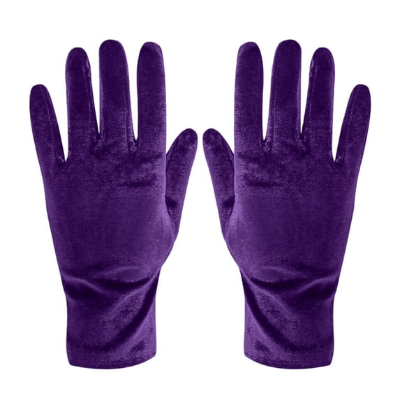 Womens Gloves Short Opera Velvet Gloves Wrist Long 1920S Flapper Banquet Winter Gloves
