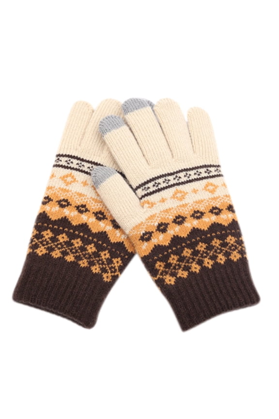 Womens Gloves Snowflake Pattern Touch Compatible Full Finger Design for Phone Use Outdoor Walks and Everyday Seasonal Tasks Winter Gloves