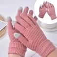 thumbnail image 1 of Womens Gloves,Touch Screen Gloves Women,Women'S Winter Gloves,Cream Gloves For Cold Weather Thermal Knit Elastic Soft Touch Screen Glove For Running Driving Hiking,1 Pair,Pink, 1 of 4
