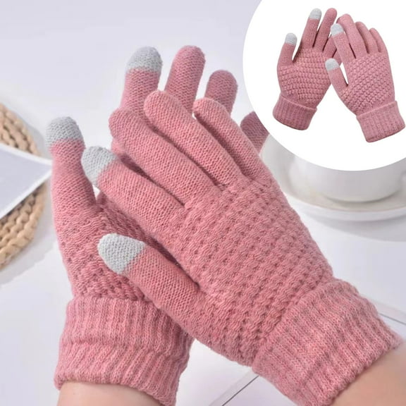 Womens Gloves,Touch Screen Gloves Women,Women'S Winter Gloves,Cream Gloves For Cold Weather Thermal Knit Elastic Soft Touch Screen Glove For Running Driving Hiking,1 Pair,Pink