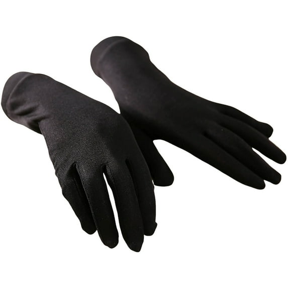 Womens Gloves Winter Gloves Women's Fashion Solid Color Five Finger Gloves Breathable Sunscreen Solid Color Etiquette Gloves