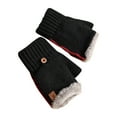thumbnail image 1 of Womens Gloves Winter Plush Half Finger Thickened Open Finger Flap Riding Outdoor Cold Winter Warmth, 1 of 3