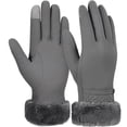 thumbnail image 1 of Winter Gloves  for Women Warm Touchscreen Gloves Thickened Cold Weather Texting Gloves Casual Outdoor Sports Gloves for Women - Grey, 1 of 8