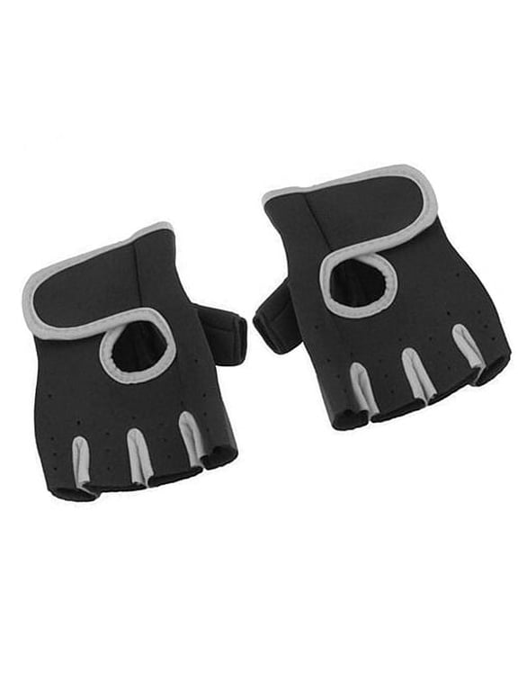 Womens Gloves Wrist Support Fingerless Weight Lifting Gym Workout Cycling Fitness Training Gloves Unisex Casual Daily Look