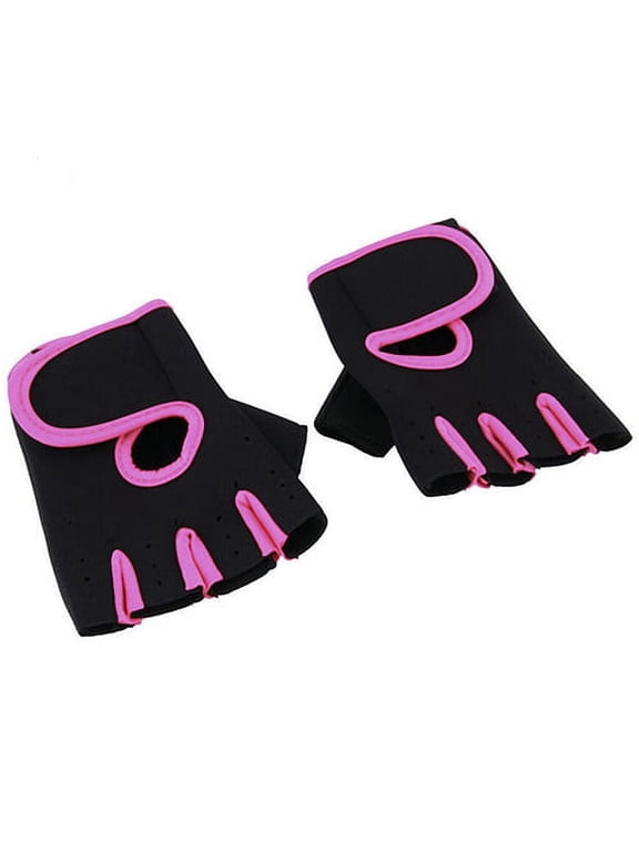Womens Gloves Wrist Support Fingerless Weight Lifting Gym Workout Cycling Fitness Training Gloves Unisex Casual Daily Look