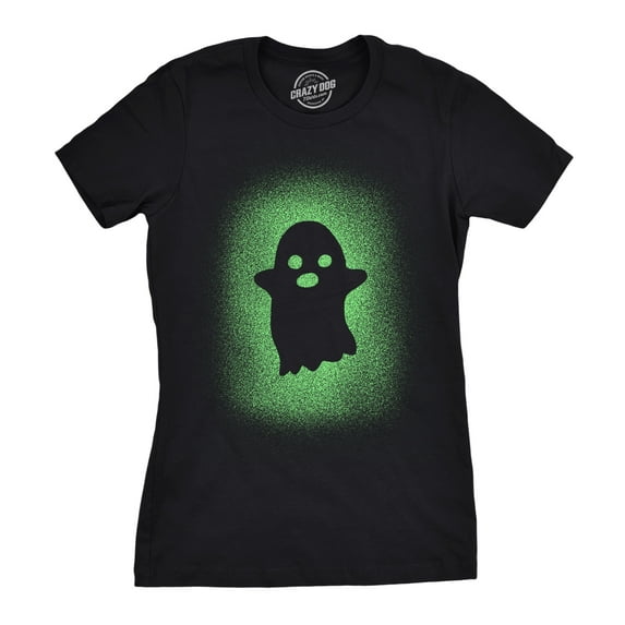 Womens Glowing Ghost T Shirt Glow In The Dark Cool Halloween Party Tee Womens Graphic Tees