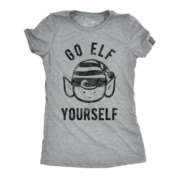 Womens Go Elf Yourself T Shirt Funny Christmas Helper Tee for Ladies Womens Graphic Tees