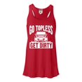 thumbnail image 1 of Womens Go Topless Get Dirty Off Roading Flowy Racerback Tank Top T-Shirt, 1 of 1